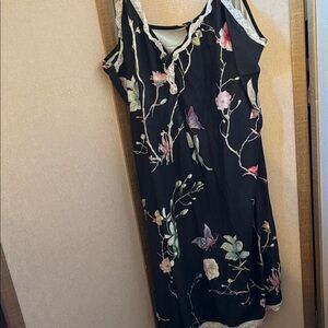 Jenze Floral Black Dress 2x